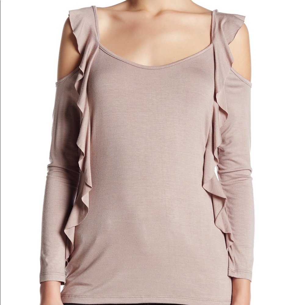 Vanity Room Long Sleeve Cold Shoulder Blouse